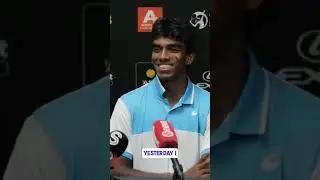 Nishesh Basavareddy (USA) on facing the GOAT Novak Djokovic at the Australian Open!