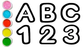 Alphabet, ABC song, ABCD, A to Z, Kids rhymes, collection for writing along dotted lines for toddler
