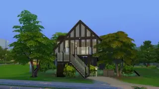 Tiny Modern A Frame Home | The Sims 4: Speed Build | Calico-Sims