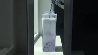 Make a pretty boba drink with me 🦋💜