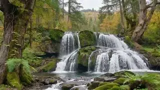 Forest Waterfall Ambience 🌿 | Relaxing Waterfall Sounds for Sleep, Study & Stress Relief (3 Hours)