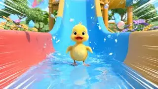 Oops! Baby Duck Slid Down the Wet Slide | Nursery Rhymes for Kids & Baby Songs