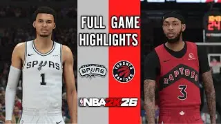 Raptors vs Spurs | Full Game Highlights | NBA 2K26 Simulation