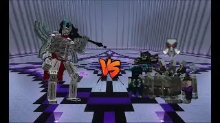 Fallen Icon vs Raid + Warden + Wither | Minecraft mob battle