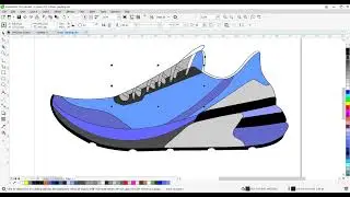 Corel draw shoes desgin  sketch sports shoes