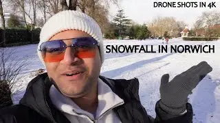 SNOWFALL IN NORWICH DRONE SHOTS | #NORWICHDRONESHOTS #norwich #snowfall