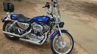 2007 HD XL Sportster Custom with Vance and Hines straight shot slipons and the Amazon quiet baffles