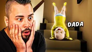 Elias LERNT einen HANDSTAND.. 😭 (The Baby in Yellow)