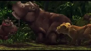 The Wild: Mama Hippo's Butt Tries Squashing Ryan