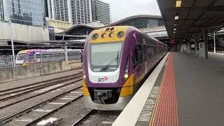V/Line VL27 Departing Southern Cross Station to Shepparton - HORN SHOW