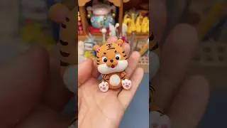Милый тигренок из супер-глиняного арта #креатив #искусство #шорты #факты #вирусный