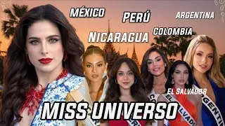 Miss Universo 2025 - Fátima Bosch de México, Itza Castillo de Nicaragua, Karla Bacigalupo de Perú 