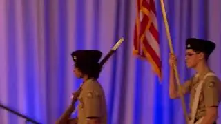 The Lincoln Academy NJROTC Color Guard at Madison Business Day 2025