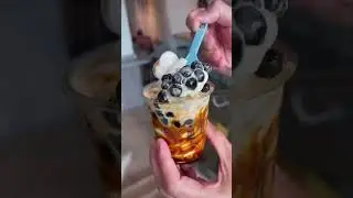 Brown Sugar Boba Ice Cream that&rsquo;s LOADED with warm boba! Satisfies both my boba & ice cream craving😋