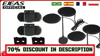 #EJEAS 3.5mm Audio Plug Microphone Speaker Headset And Helmet Intercom Clip for V4 V6 Motorcycle In