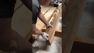 Antique Solid Wood Door Panel Splicing | Thousand-Year Mortise and Tenon Craftsmanship #woodworking