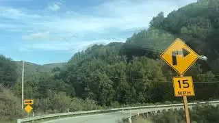 Driving to Lexington Reservoir County Park, Los Gatos, California, USA