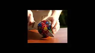Oddly Satisfying ASMR: Cutting a Crystal Fruit & Dice Ball 🎲