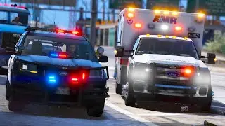 [GTA 5] INCROYABLE ACCIDENT SUR L'AUTOROUTE AM&Eacute;RICAINE - USA-POLICE