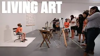CAYSON IS IN A MUSEUM AS A PIECE OF LIVING ARTWORK!