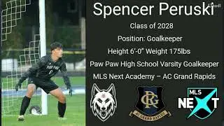 2025 Sophomore Varsity Goalkeeper Highlights - 9 Shutouts - Paw Paw Red Wolves (14-6-1)