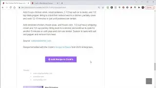 New Add Recipe to Cook'n Feature