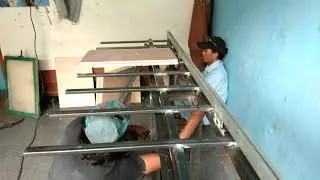 Tes bikin meja sablon rel 5 palet ( gampang dan murah )