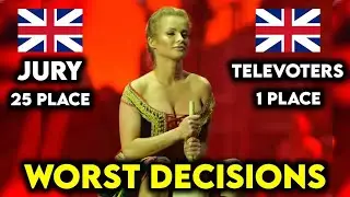 Worst Decisions In EUROVISION - Jury vs Televoters Reaction