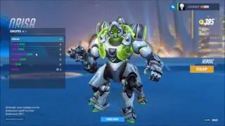 Overwatch: Summer Games Skins emotes voice lines victory poses and highlight intros no Commentary