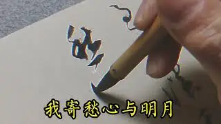 草書唐詩—李白《聞王昌齡左遷龍標遙有此寄》楊花落儘子規啼，聞