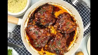 Balsamic Glazed Chicken Thighs Recipe for Dinner Ready in just 25 minutes by #healthyrecipes101