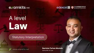 Statutory Interpretation  A level Law   Paper 1  Lecture
