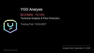 YGG (YGGUSDT) Technical Analysis - Price Prediction & Buy or Sell September 15, 2025