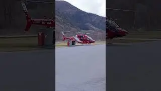 HB-XDA Startup at Raron Heliport
