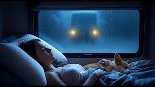Fall Asleep in Minutes | Heavy Rain on Car Window | Thunderstorm for Deep Sleep & Calm