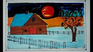 Watch till end | Night 🌃snow fall | MPedia Talks Art
