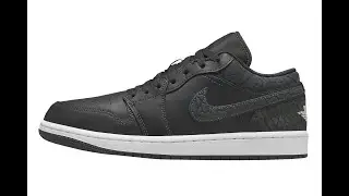 Air Jordan 1 Low Black Elephant Black White FB9907-001