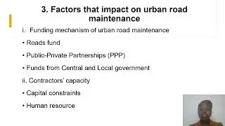 Challenges in Urban Road Maintenance in Sub-Saharan Africa: A scoping review and thematic analysis