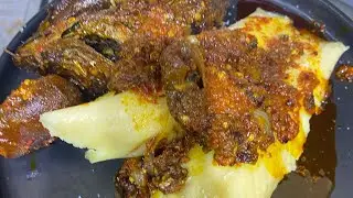 EKURU RECIPE: How to Make Ofuloju / Ekuru & Local Ekuru Fish Stew | White Moi Moi | #nigerianfood 
