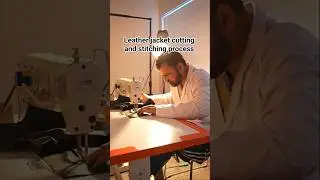 How to make a leather jacket| Leather jacket cutting and stitching process