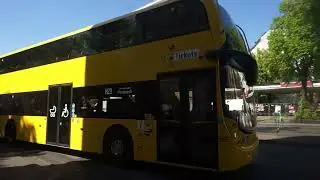 BVG Bus: Gruenwald/Roseneck bound Enviro500 3587 M29 leaving Hermannplatz