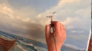 Sea Landscape with Cobra Water Mixable Oils | By Katerina Lyutova