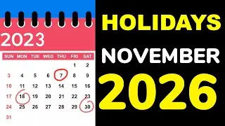 November 2026 Holidays and Observances Around the World by Country, date and month in 2026