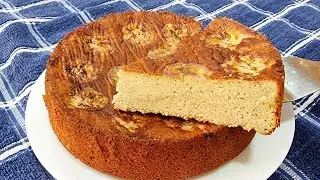 Banana Cake with LESS CARBS! NO SUGAR, NO GLUTEN, NO MILK! Easy, Quick, and Moist!