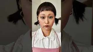 Squid game doll make up cover 🦑🧸🎲 #squidgame #makeup #transformation