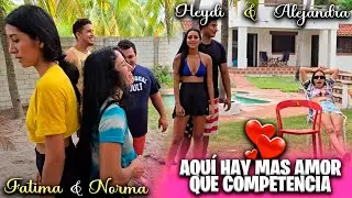 Se juntaron las parejitas de chicas y Norma fue la primer nerviosa. Heydi ya esta más feliz