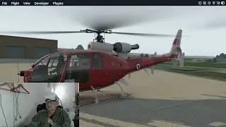 RAF Gazelle Helicopter South Wales.