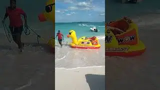 Cable beach Nassau Bahamas ducky ride😄