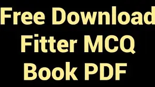 Free Fitter MCQ PDF || fitter trade theory in hindi & english || fitter mcq questions and answers ||