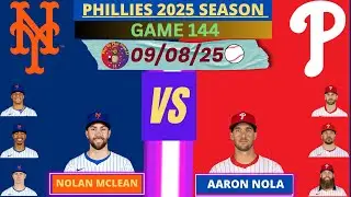 Philadelphia Phillies vs. New York Mets LIVE PLAY-BY-PLAY (09-08-25) #phillies #mets